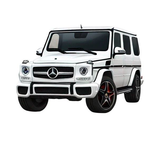 White Mercedes gwagon emoji