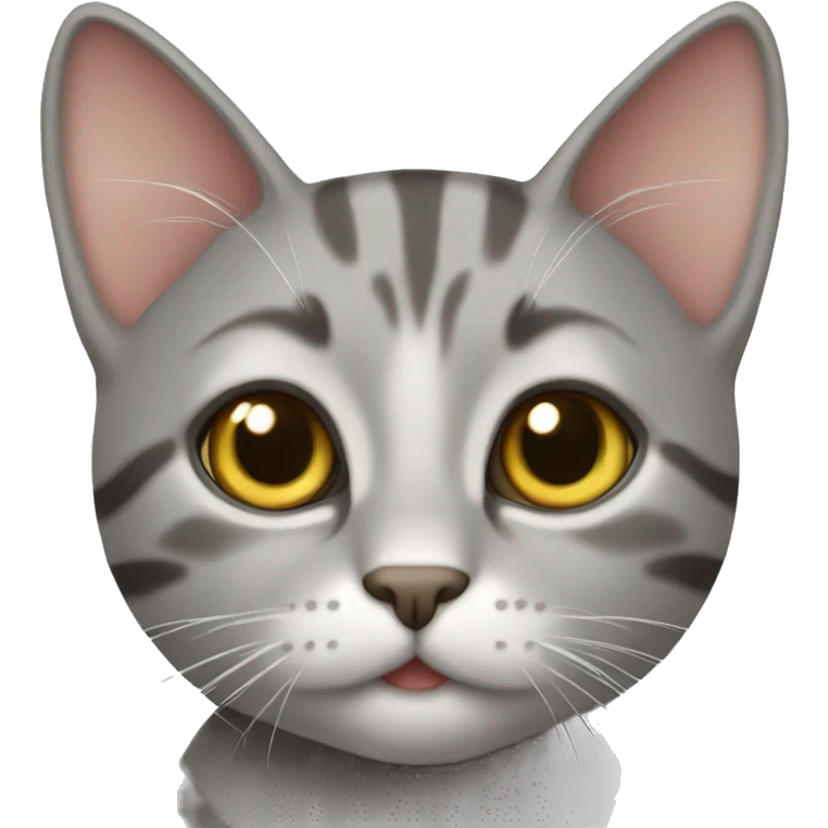 Cat grey taby emoji