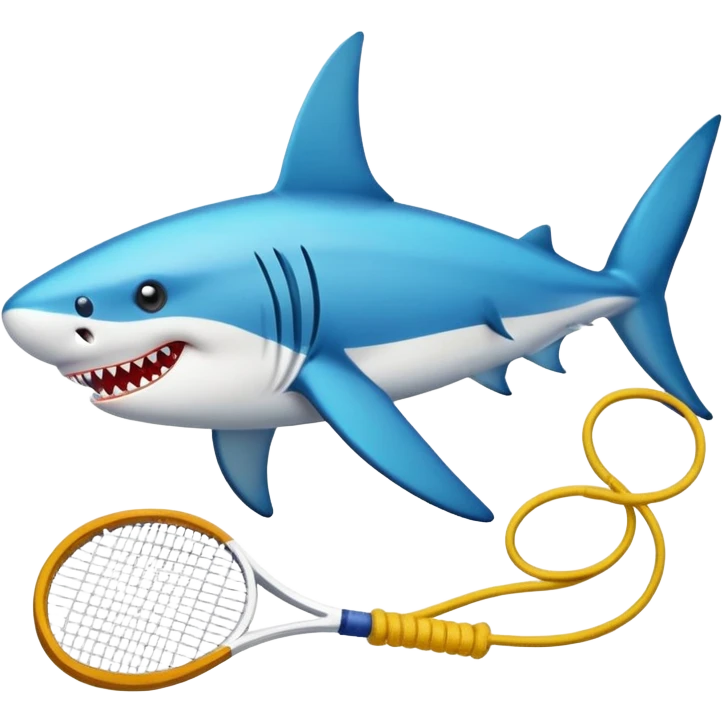 Tiburón con tenis emoji