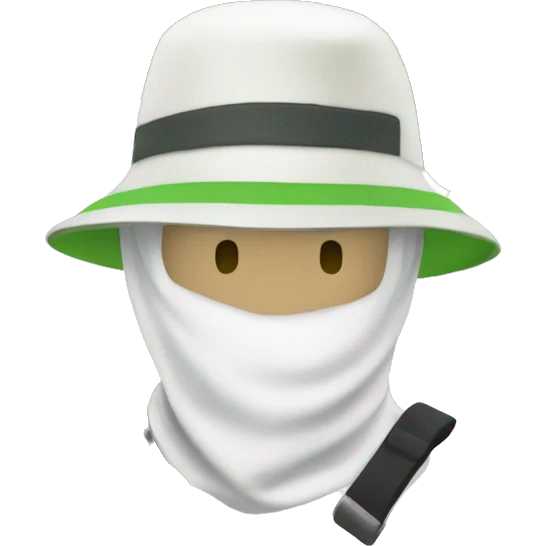 gardener pith helmet jacket white green trees  emoji