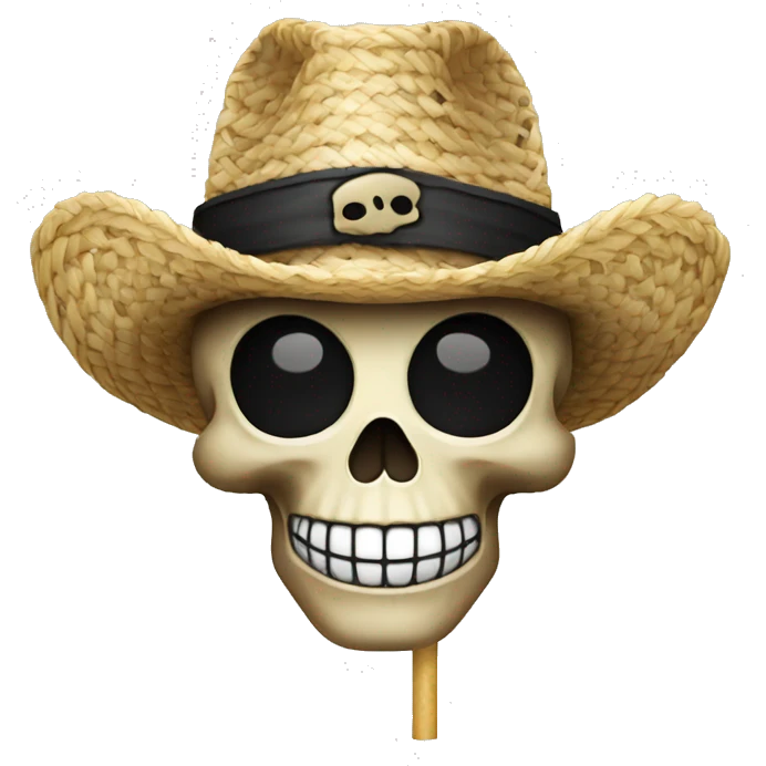 jolly roger with a straw-hat emoji