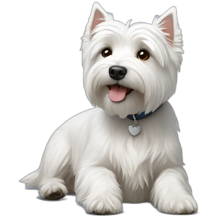 westie laying down emoji