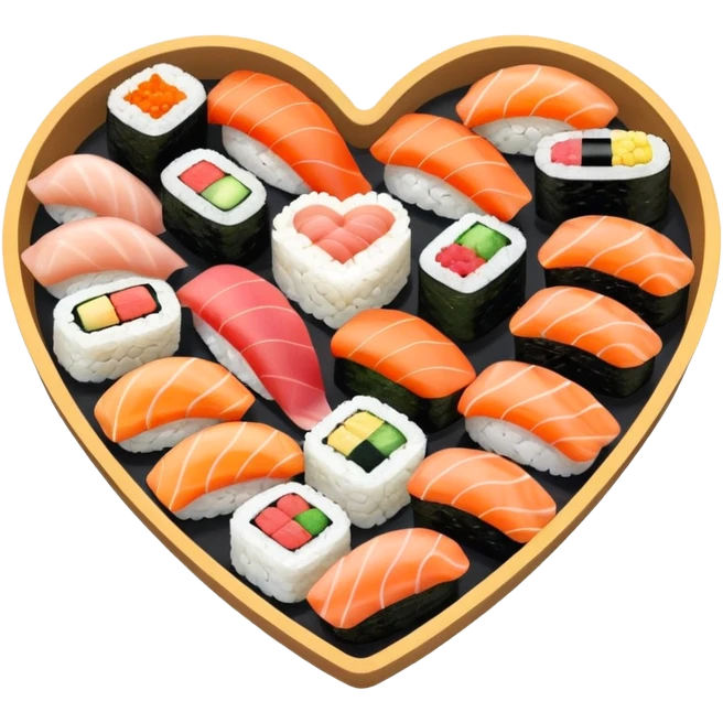 sushi themed heart emoji