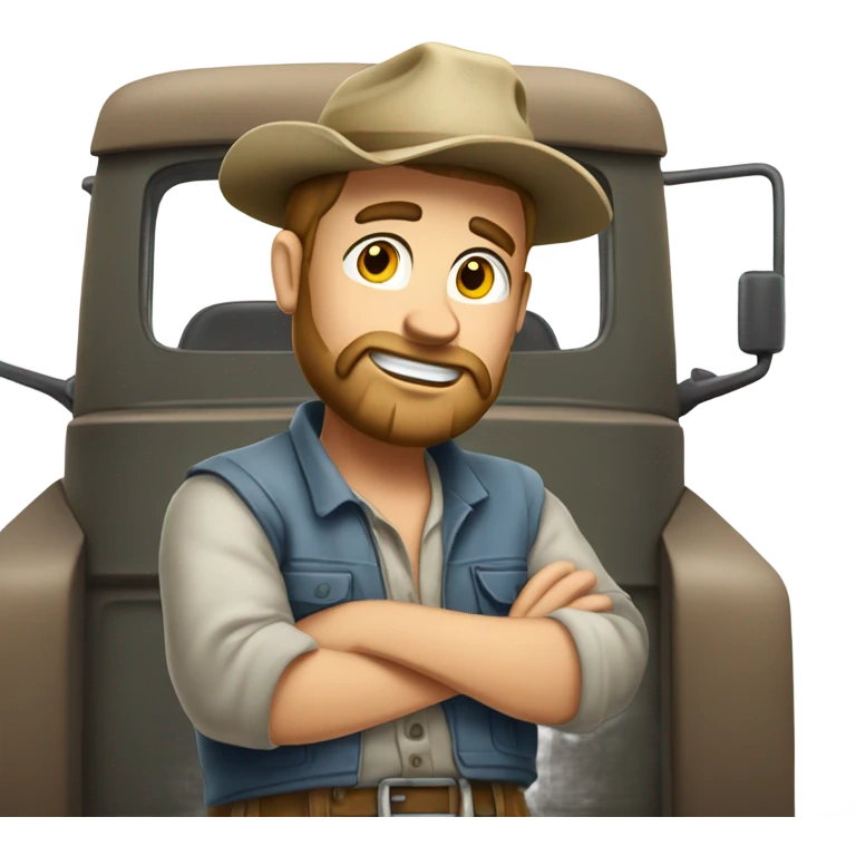 Hillbilly in a diesel truck emoji