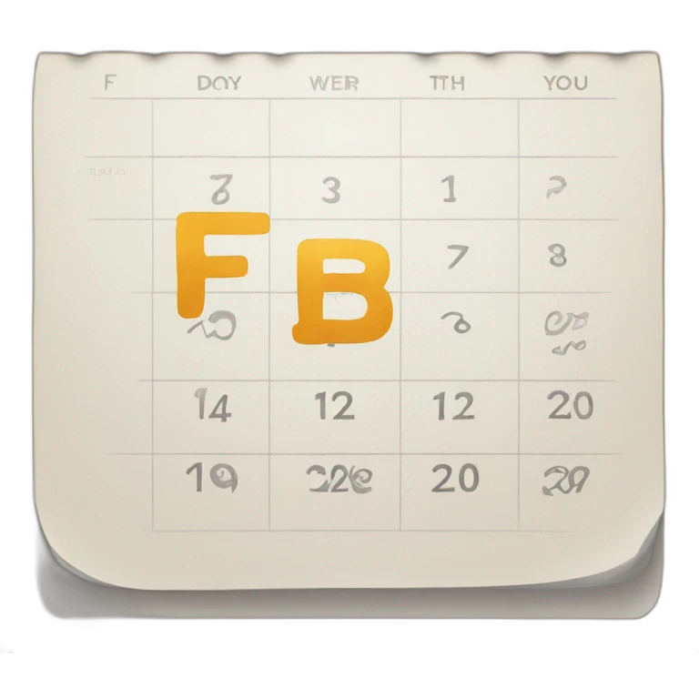 Calendar feb8 emoji