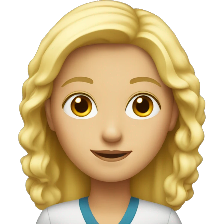 blond girl teacher emoji