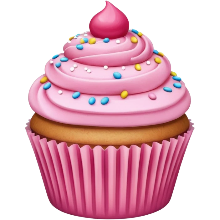 Cupcake with pink icing emoji