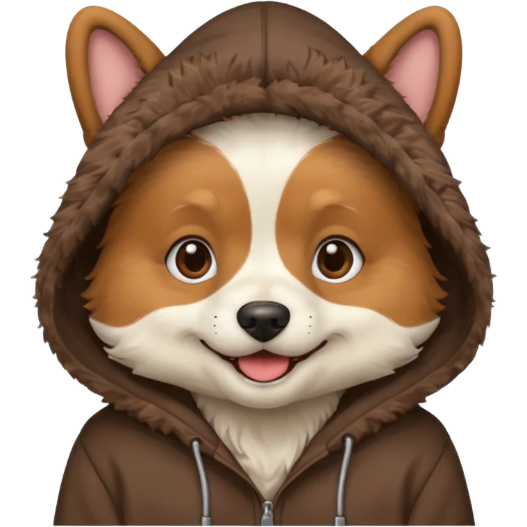 dog wearing a hoodie emoji