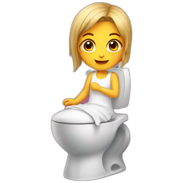Girl in toilet emoji