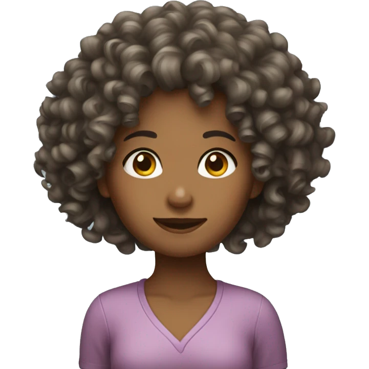 curly hair girl  emoji