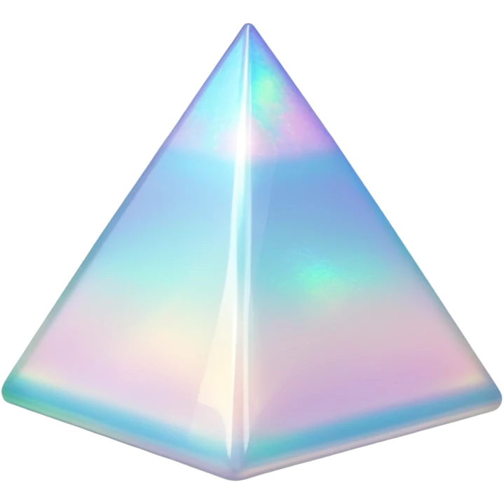 beautiful white opal pyramid  emoji