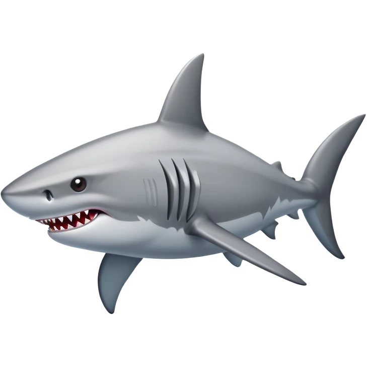 A walking shark emoji