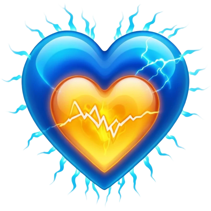 plasma energy electro heart  emoji