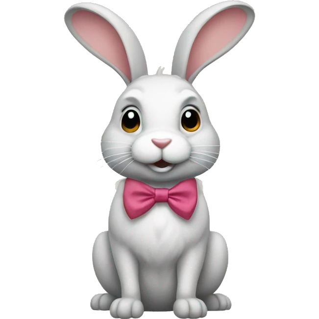 Rabbit with a bow emoji