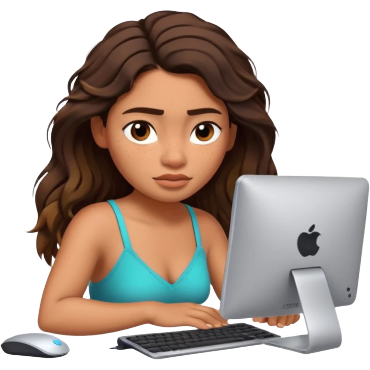 disney moana working with pc very tired emoji