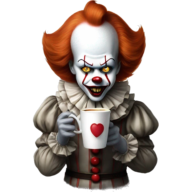 Pennywise drinking coffee emoji