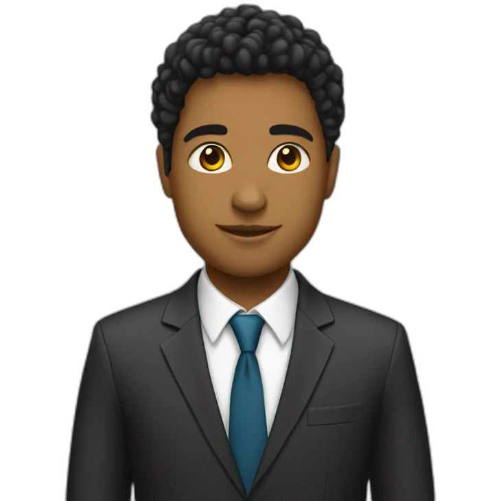 student in a suit emoji