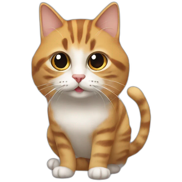 Une souri sur un chat emoji