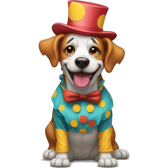 clown dog emoji