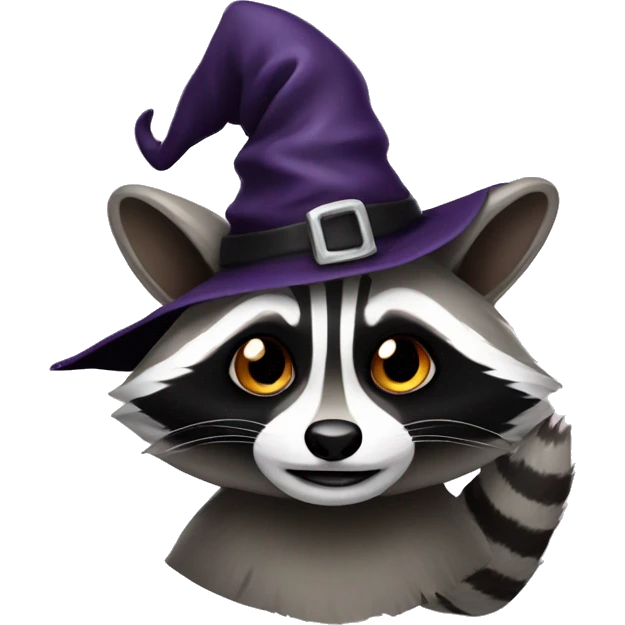 Racoon with witch hat emoji