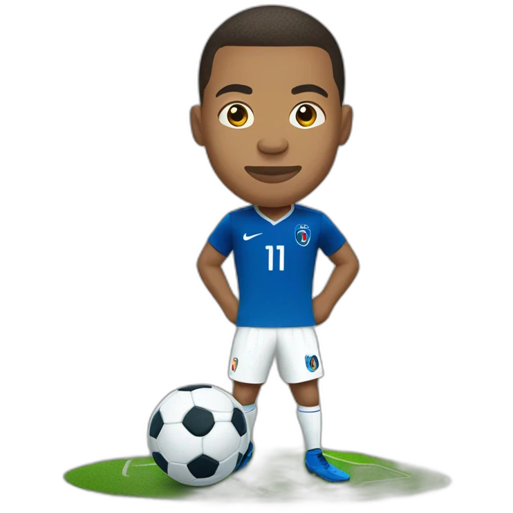   kylian mbappé playing soccer emoji