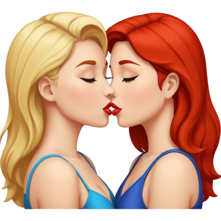 hot naked women kissing emoji