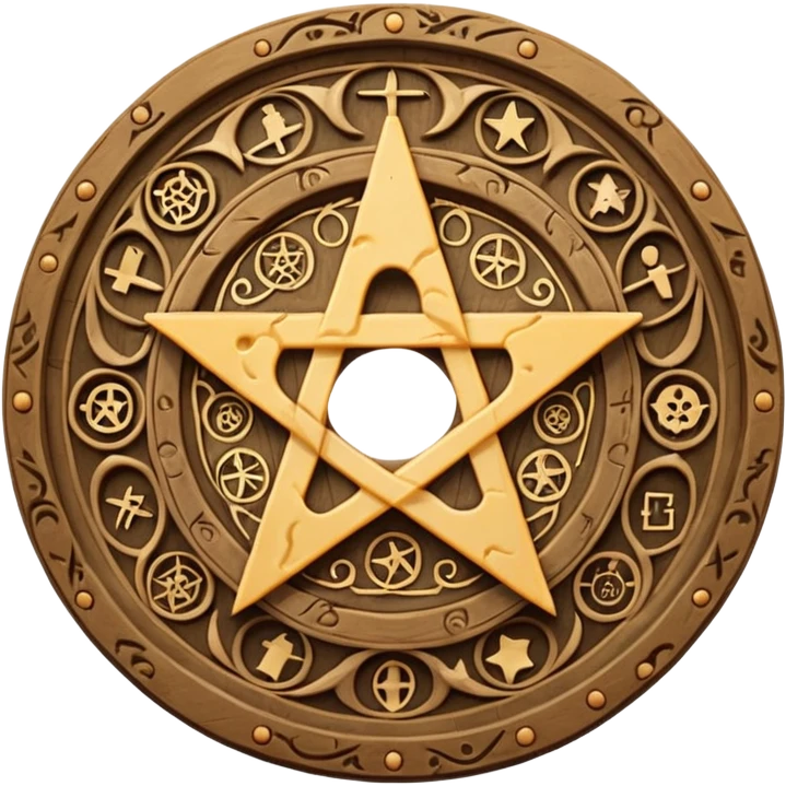 cheese wheel witchcraft occult pentagram emoji