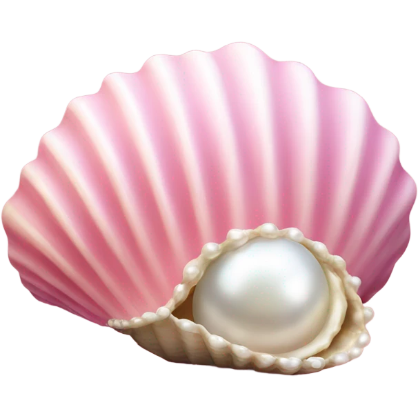 Pink shell with pearl inside emoji