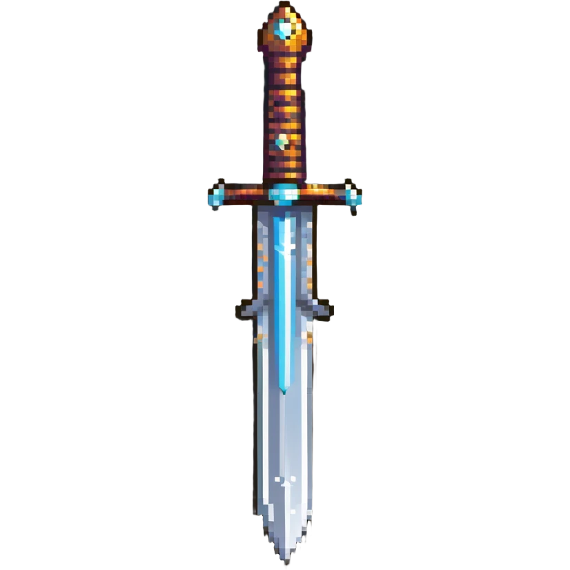 elegant jeweled sword with gems on the hilt emoji