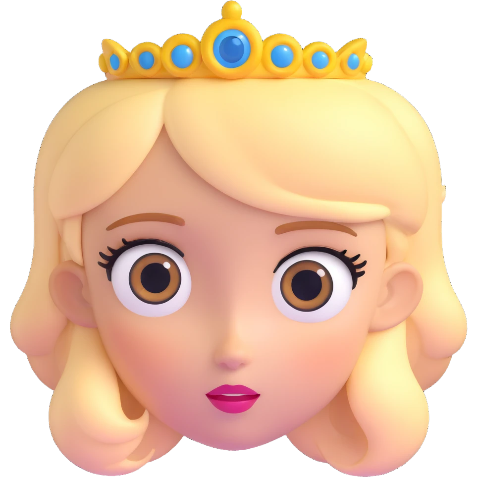 Disney princess face with big eyes emoji