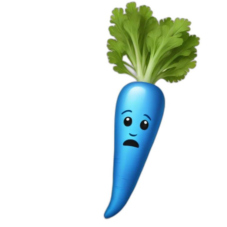 blue carrot emoji
