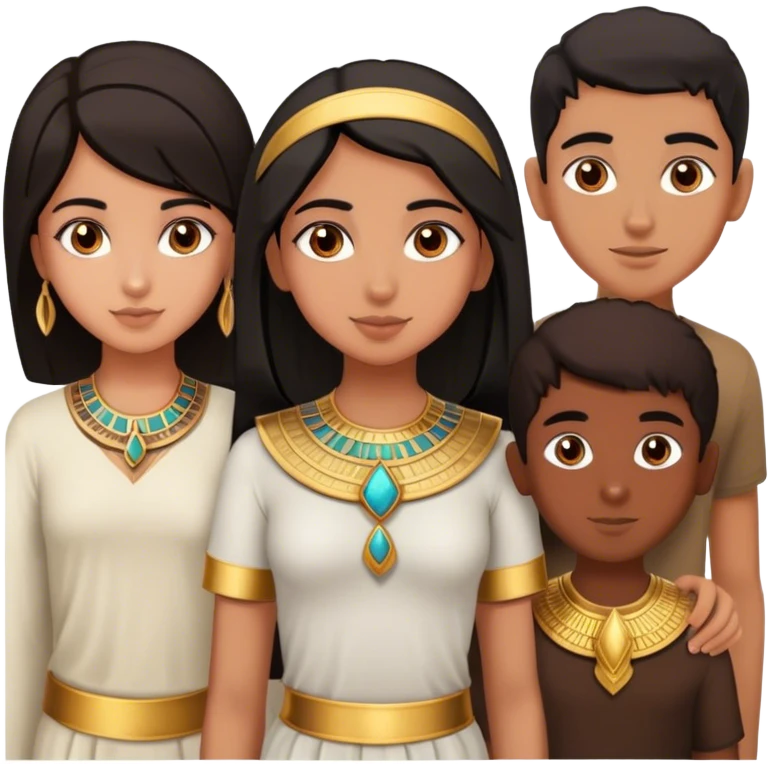 5 bestfriends, 1 south Asian girl, 1 Egyptian boy, 1 iranian girl, 1 moroccan boy , 1 black boy emoji