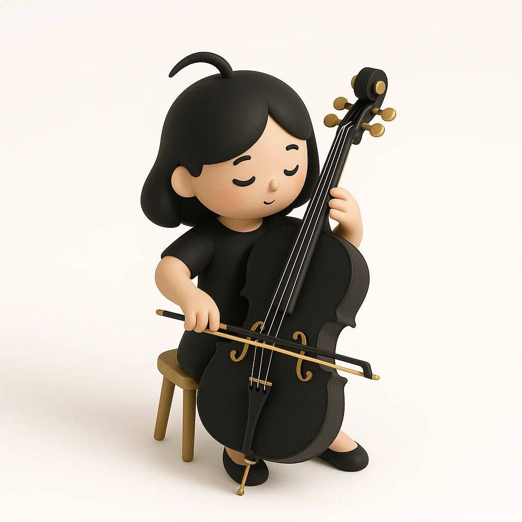 girl playing cello emoji