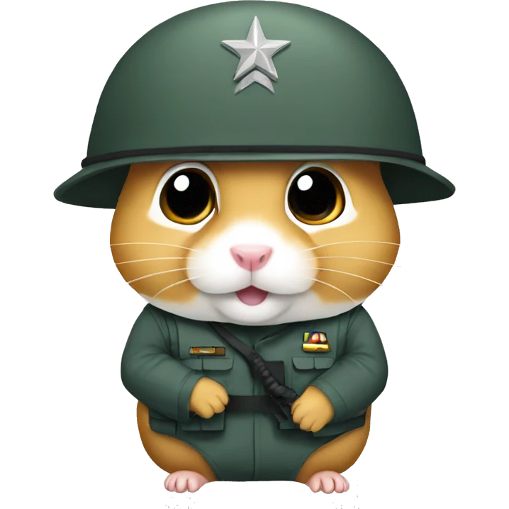A military hamster emoji