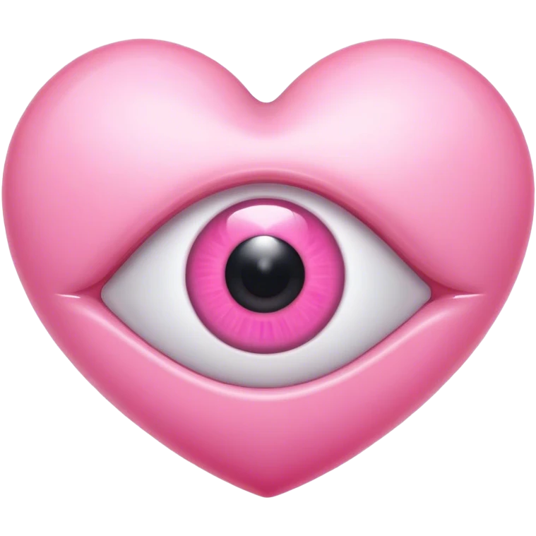 Pink heart with eye emoji