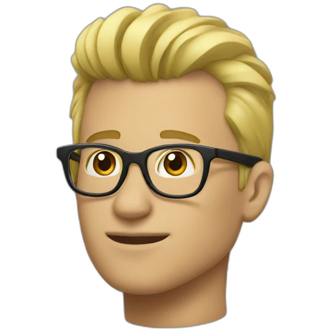 guy with glasses and blonde mohican emoji