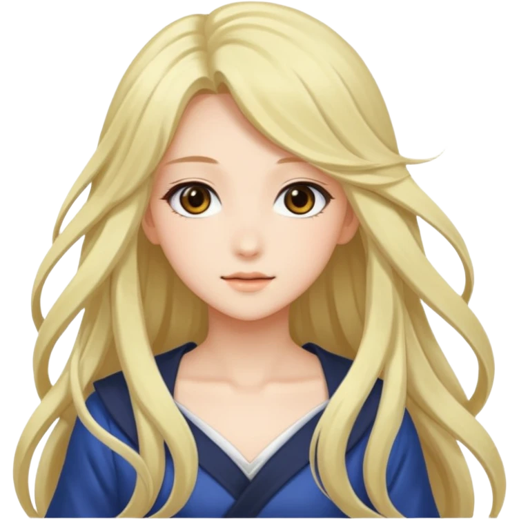 beautiful gorgeous anime lady with emoji