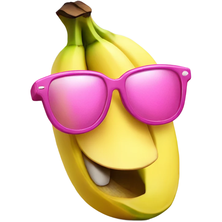 banana wearing pink sunglasses  emoji