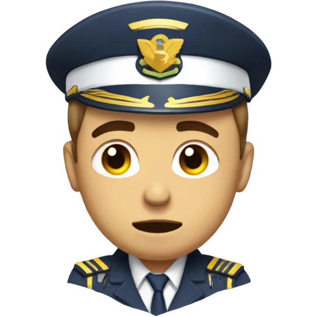 Airline Pilot exhausted emoji