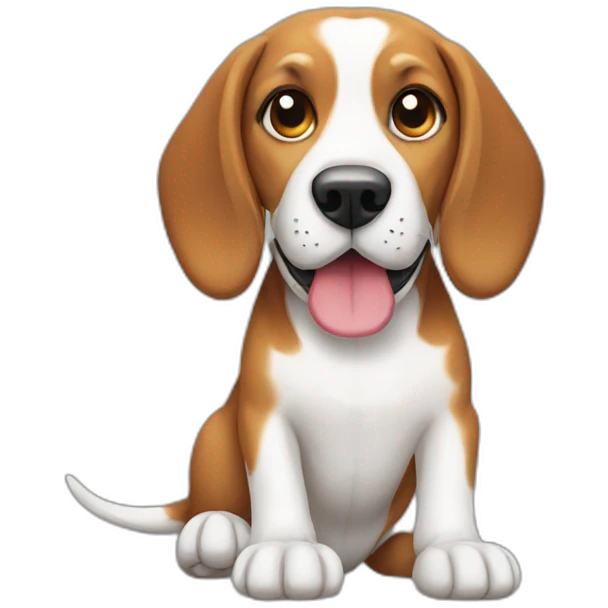 beagle with bone emoji
