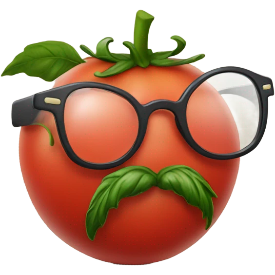 Tomato with glasses emoji