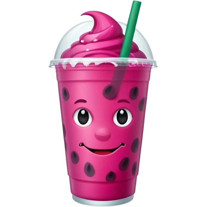 Starbucks dark pink dragonfruit refresher emoji