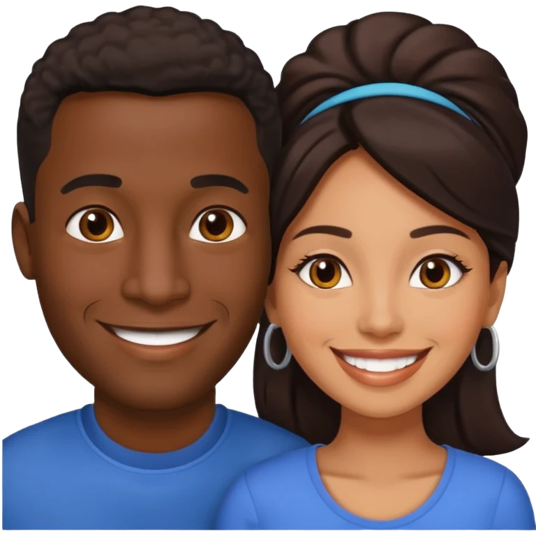 Black boyfriend Latina girlfriend emoji