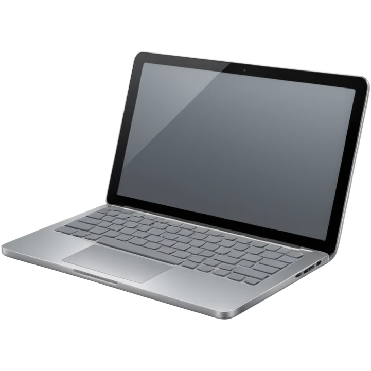 Laptop back with gray keyboard  emoji