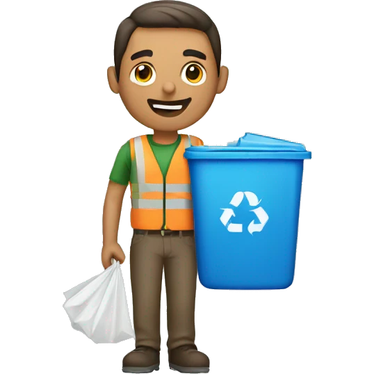 Man recycling  emoji