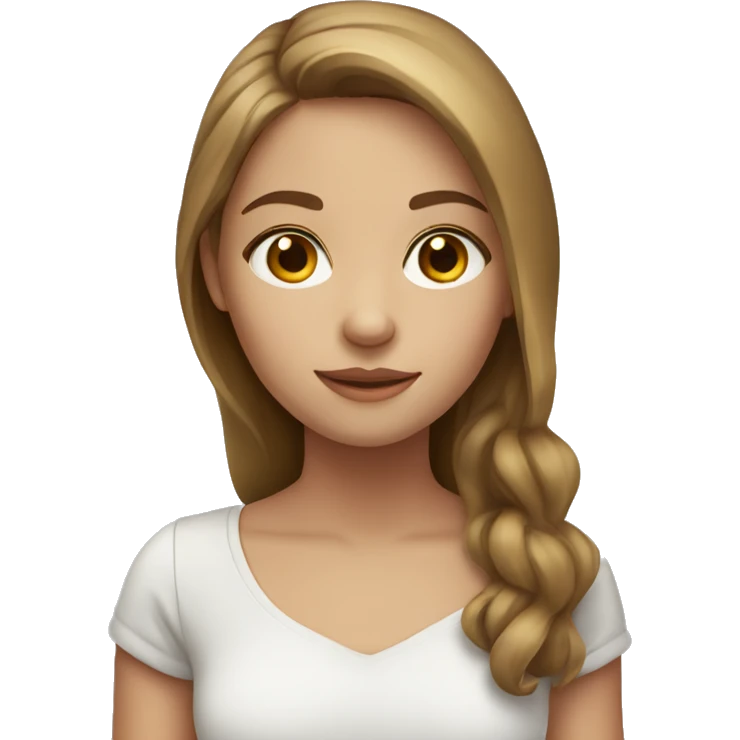 girl with light brown hair, hazel eyes emoji
