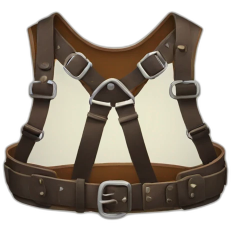 male chest with leather harness emoji