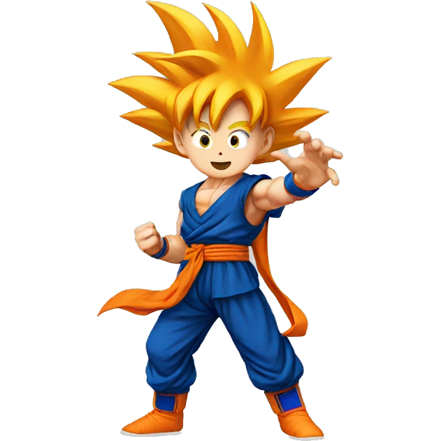 goku waving emoji