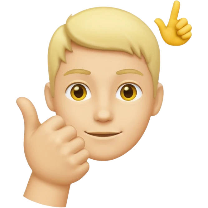 thumb shaking to the left yellow emoji