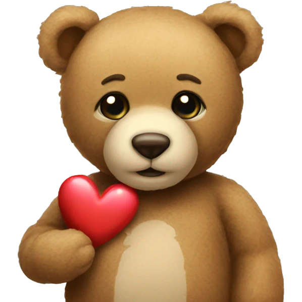 teddy with heart emoji